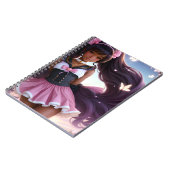 Anime Black Female Character Animecore Notizblock (Linke Seite)