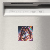 Anime Black Girls Magnet (In Situ (Geschirrspüler))