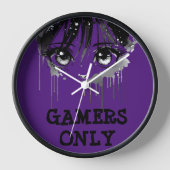 Anime Black & Grey Face Monogram | Uhr (Vorderseite)