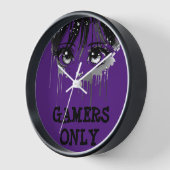 Anime Black & Grey Face Monogram | Uhr (Winkel)