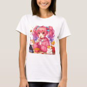 Anime Bliss: Mädchen, Kartoffeln und Haustiere T-Shirt (Vorderseite)