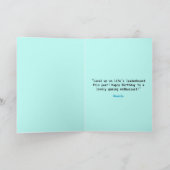 Anime Blue & Aquamarin Gamer Personalisiert Geburt Karte (Innenseite)