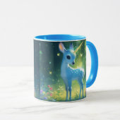 Anime Blue Fawnicorn Kaffee/Tee Tasse (VorderseiteRechts)