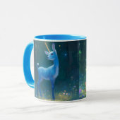 Anime Blue Fawnicorn Kaffee/Tee Tasse (Vorderseite Links)