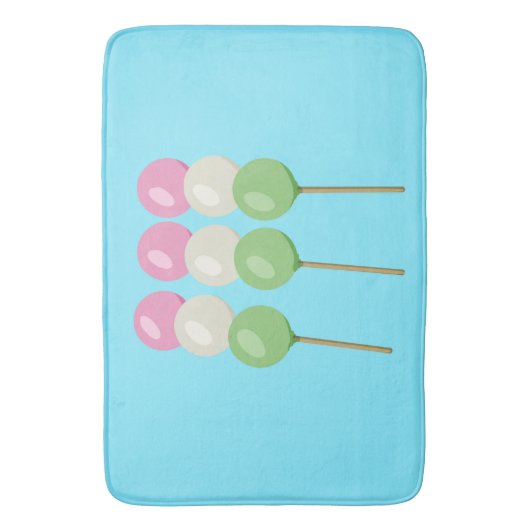 Anime Blue Pastel Dango Bath Mat Badematte (Vorderseite Vertikal)