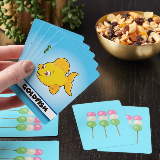 Anime Blue Pastel Dango Classic Spielkarten (Insitu)