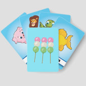 Anime Blue Pastel Dango Classic Spielkarten (Rückseite)