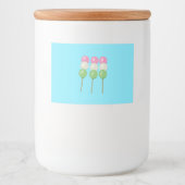 Anime Blue Pastel Dango Food Getränke Label Set Lebensmitteletikett (Vorderseite)