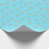 Anime Blue Pastel Dango Geschenkpapier (Ecke)