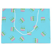 Anime Blue Pastel Dango Gift Bag Große Geschenktüte (Vorderseite)