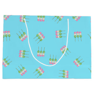 Anime Blue Pastel Dango Gift Bag Große Geschenktüte