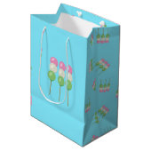 Anime Blue Pastel Dango Gift Bag Mittlere Geschenktüte (Vorderseite Schrägansicht)