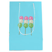 Anime Blue Pastel Dango Gift Bag Mittlere Geschenktüte (Rückseite)
