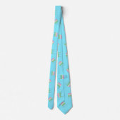 Anime Blue Pastel Dango Neck Tie Krawatte (Rückseite)