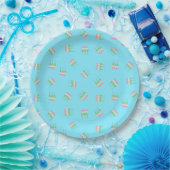 Anime Blue Pastel Dango Papierplatte Pappteller (Party)