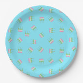Anime Blue Pastel Dango Papierplatte Pappteller (Vorderseite)