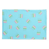Anime Blue Pastel Dango Pillowcase Kissenbezug (Rückseite)
