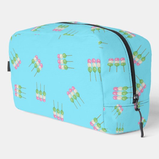 Anime Blue Pastel Dango Print Cut Nähtasche Waschbeutel (Rechte Ecke)