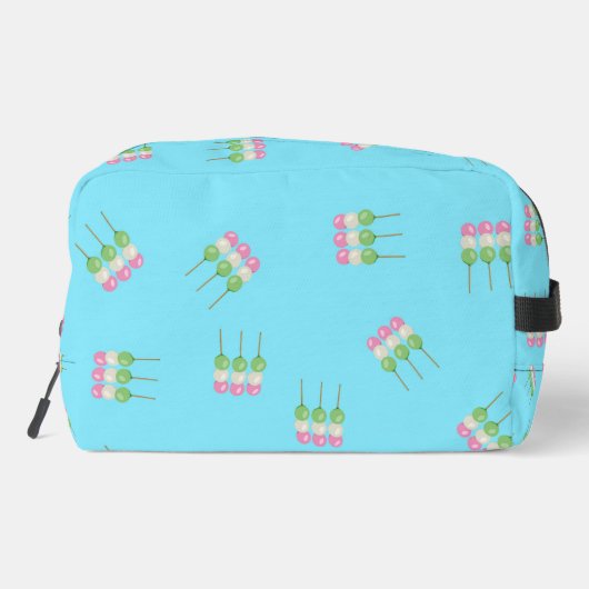 Anime Blue Pastel Dango Print Cut Nähtasche Waschbeutel (Rückseite)