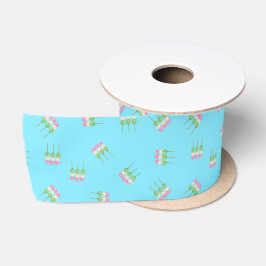 Anime Blue Pastel Dango Ribbon Satinband