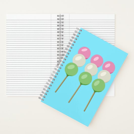 Anime Blue Pastel Dango Spiral Notebook Notizblock (Innen)