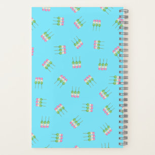 Anime Blue Pastel Dango Spiral Notebook Notizblock
