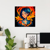 Anime Blume Queen Poster (Heimbüro)