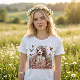 Anime-Blument-Shirt 'Blühende Freude' Tri-Blend Shirt
