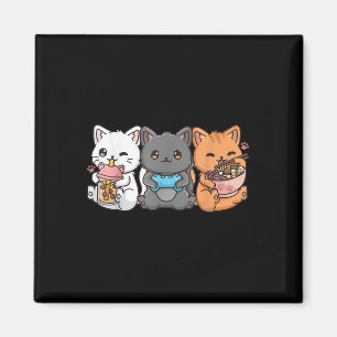 Anime Boba Tea Bubble Tee Gaming Gamer Ramen Cat Magnet