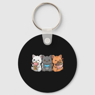 Anime Boba Tea Bubble Tee Gaming Gamer Ramen Cat Schlüsselanhänger