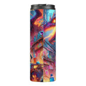 Anime Boy and Dragon in einer dystopischen Welt Thermosbecher (Rückseite)