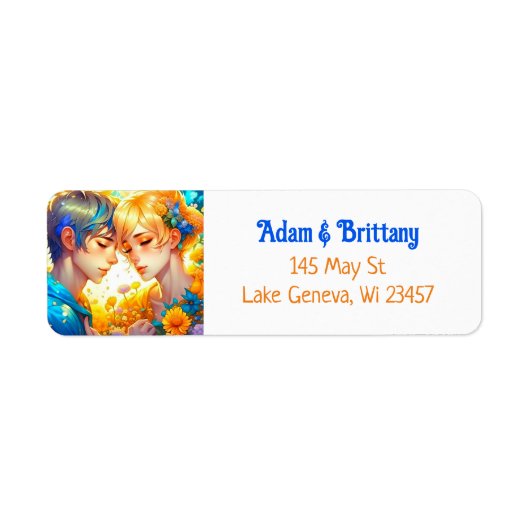 Anime Boy and Girl Floral Couple Themed (Vorne)