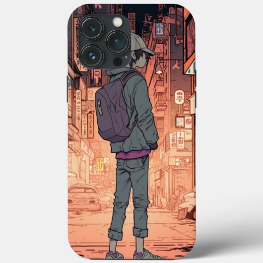 Anime Boy Art Case-Mate iPhone Hülle (Rückseite)