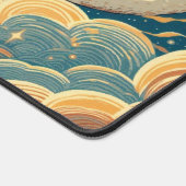 Anime Boy fährt Drachen unter Vollmond Himmel Schreibtischunterlage (Ecke)