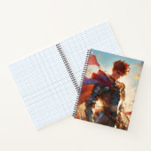 Anime Boy Knight Notizblock (Innenseite)