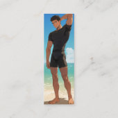 Anime Boy on Beach Mini Visitenkarte (Rückseite)