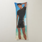 Anime Boy on Beach Seitenschläferkissen (Rückseite (Vertikal))