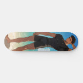 Anime Boy on Beach Skateboard (Horizontal)