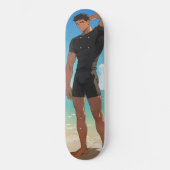Anime Boy on Beach Skateboard (Vorderseite)