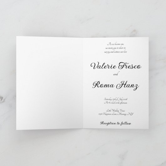 Anime Brides Lesbian Wedding Einladung (Innenseite)