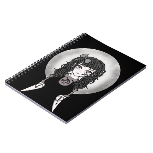 Anime Broken Doll Gothic Notizblock (Linke Seite)