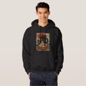 Anime Cat Eating Ramen Japanese Art Graphic Cat Cu Hoodie (Vorne ganz)