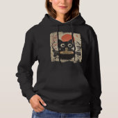 Anime Cat Eating Ramen Japanischer Stil Anime Lieb Hoodie (Vorderseite)
