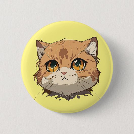 Anime Cat Face Button (Vorderseite)