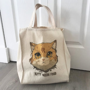 Anime Cat Face Tragetasche