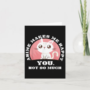 Anime Cat Gift Kawaii Japan Ramen Baka Otaku Manga Karte