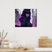 Anime Cat Girl Poster (Küche)