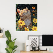 Anime Cat Poster - Niedliche Katzen-Illustration i (Heimbüro)
