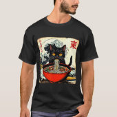 Anime Cat Ramen Japanese Funny Graphic Tees Kawaii (Vorderseite)