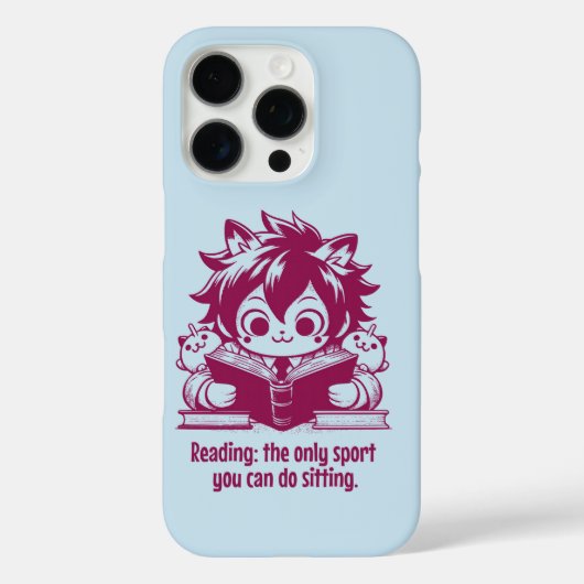Anime Catboy liest ein Buch & ein lustiges Buchang Case-Mate iPhone Hülle (Rückseite)